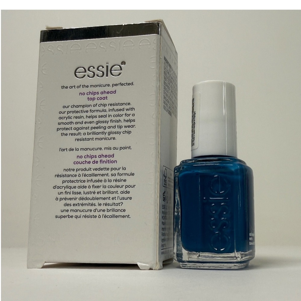 Essie Nail Polish + Top Coat Bundle Put It On Ice 1842 Cobalt Blue Creme New - Picture 3 of 6
